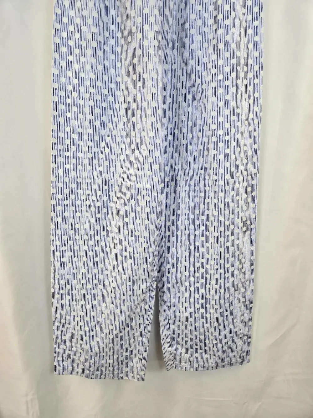 OshKosh B'gosh Dress Pants Girls 12 Blue Striped Pull On Wide Leg Casual Summer